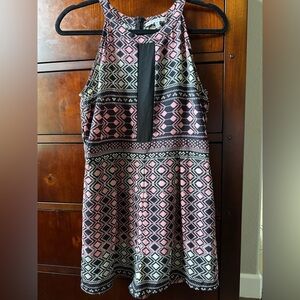 Collective Concepts Pink and Black and Cream Romper